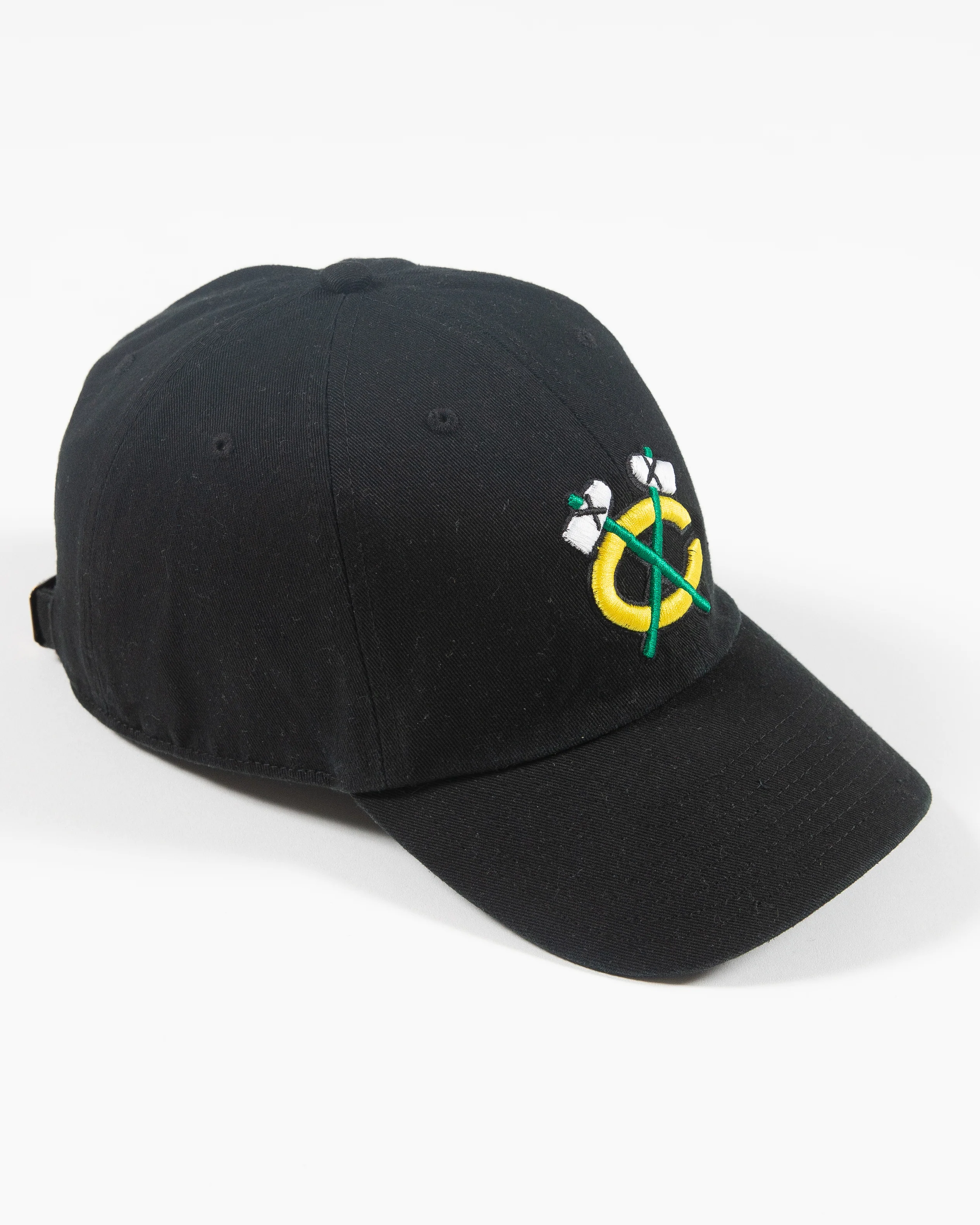 '47 Black Secondary Logo Chicago Blackhawks Clean Up Cap - Image 3