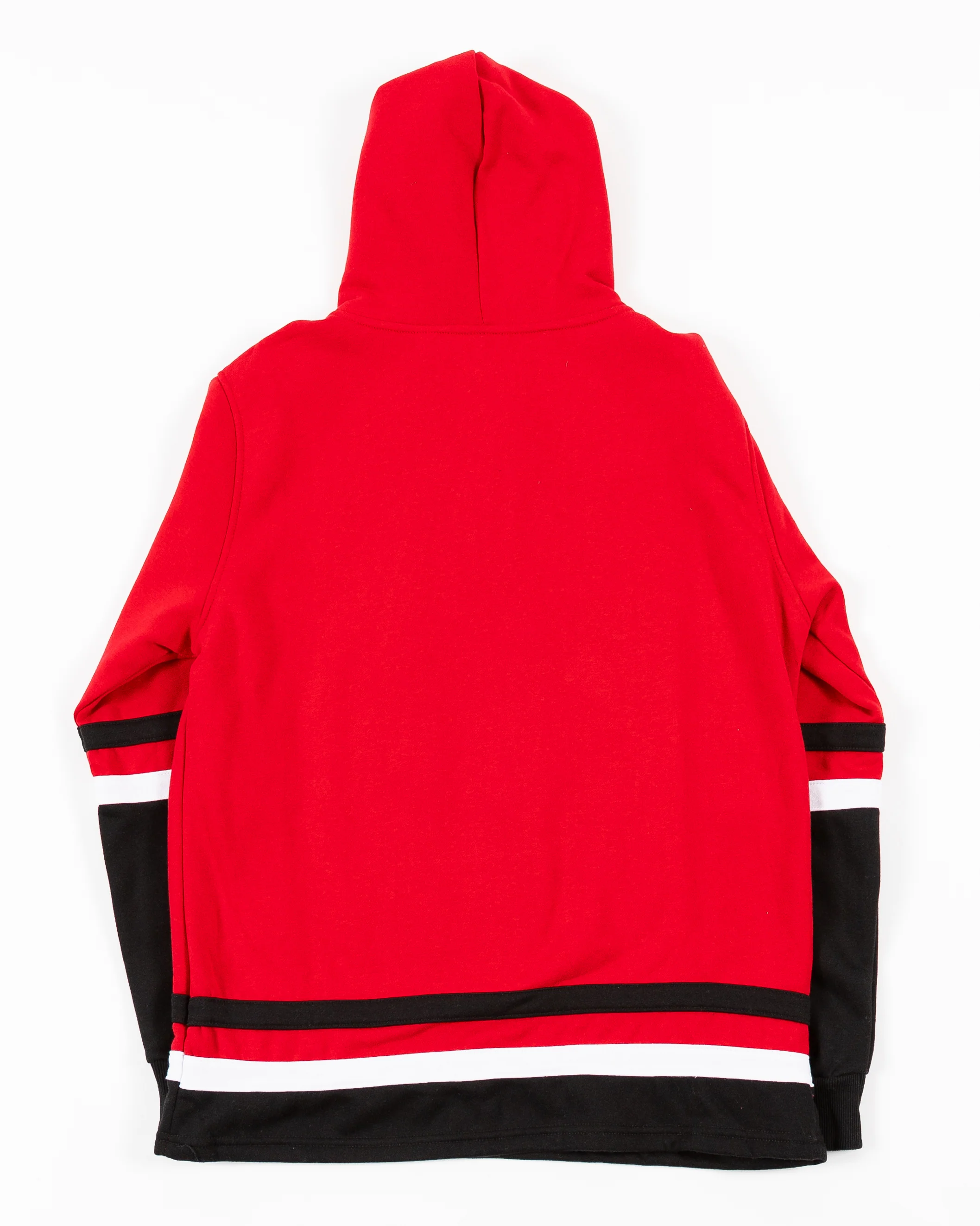 Colosseum Chicago Blackhawks Ringing Lace Up Fleece Hoodie - Image 3