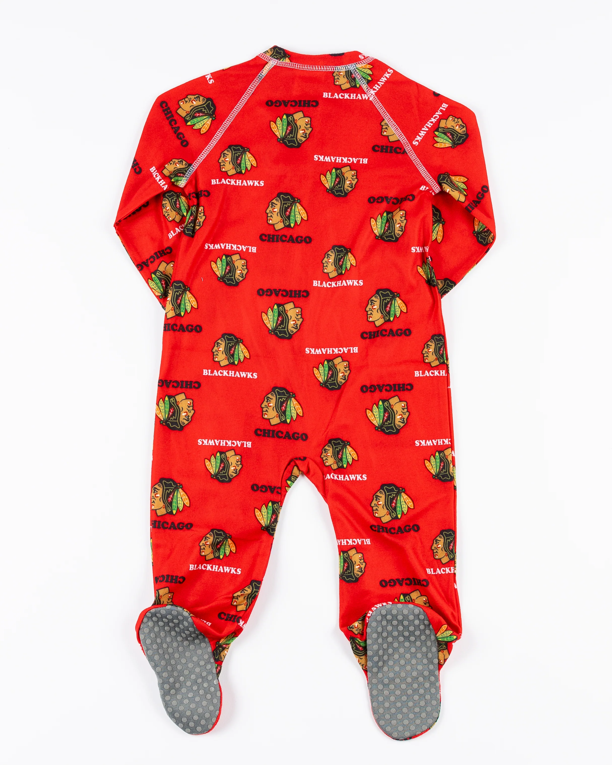 Outerstuff Chicago Blackhawks Infant Raglan Zip Coverall - Image 3